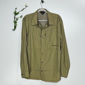 Cloudveil Tan Button Down Nylon Outdoor Longsleeve Shirt
